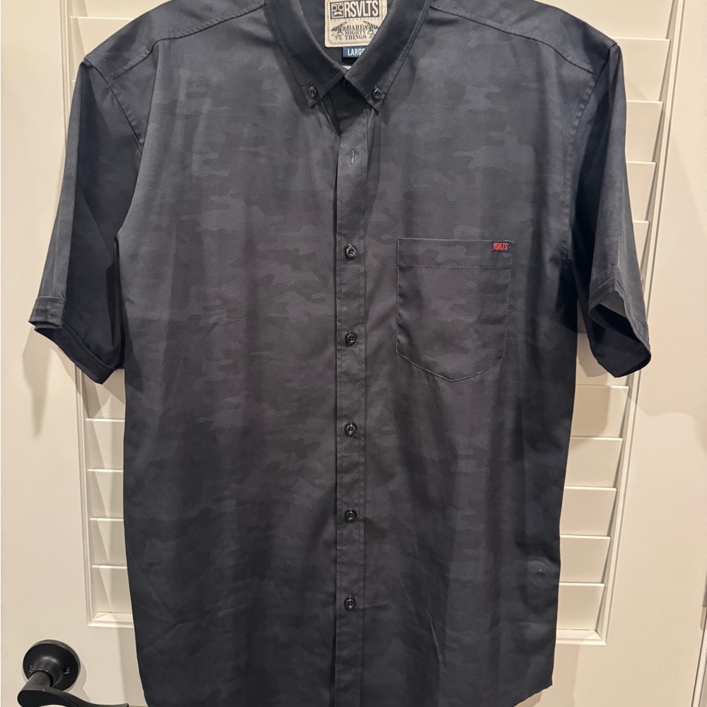RSVLTS Men's Black Short Sleeve Shirt